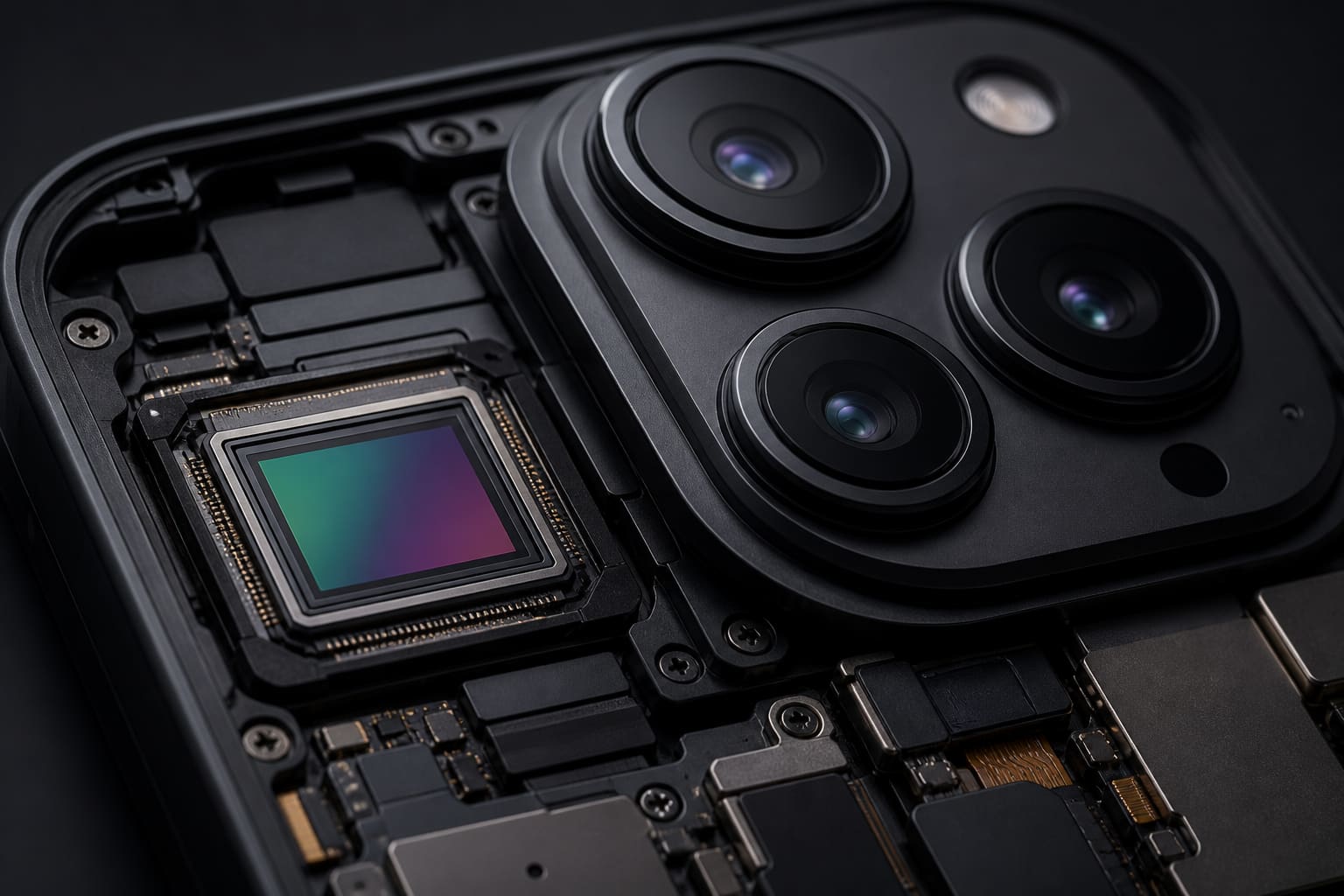 Side-by-side portrait comparison of three smartphone cameras
