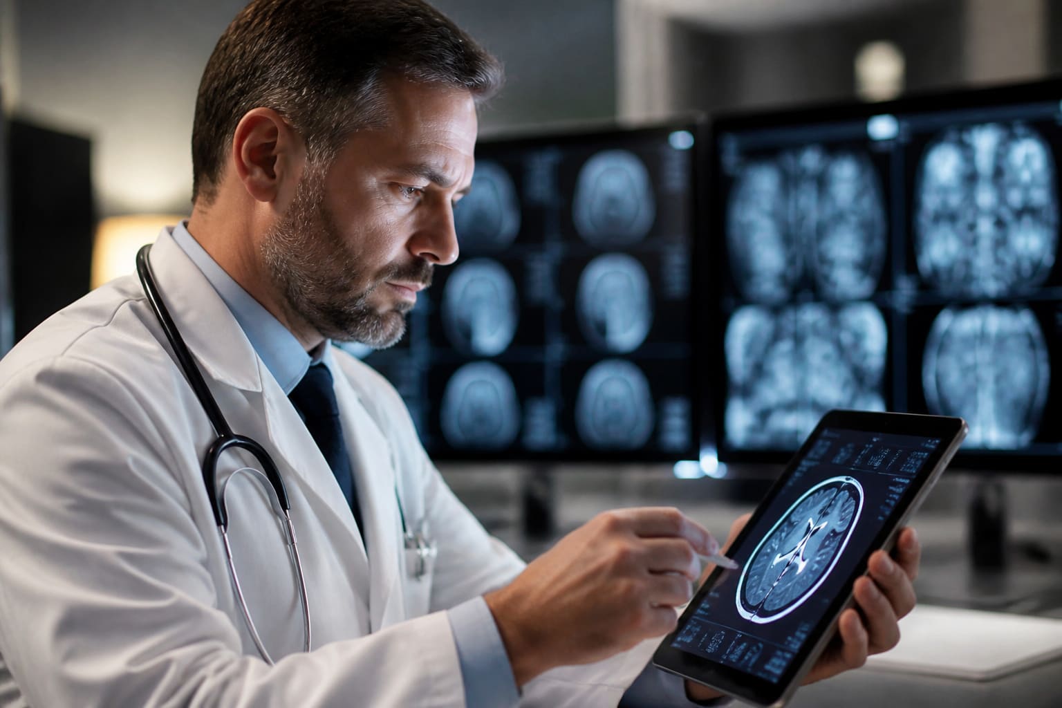 Smartphone showing a health triage chat interface beside a NHS logo