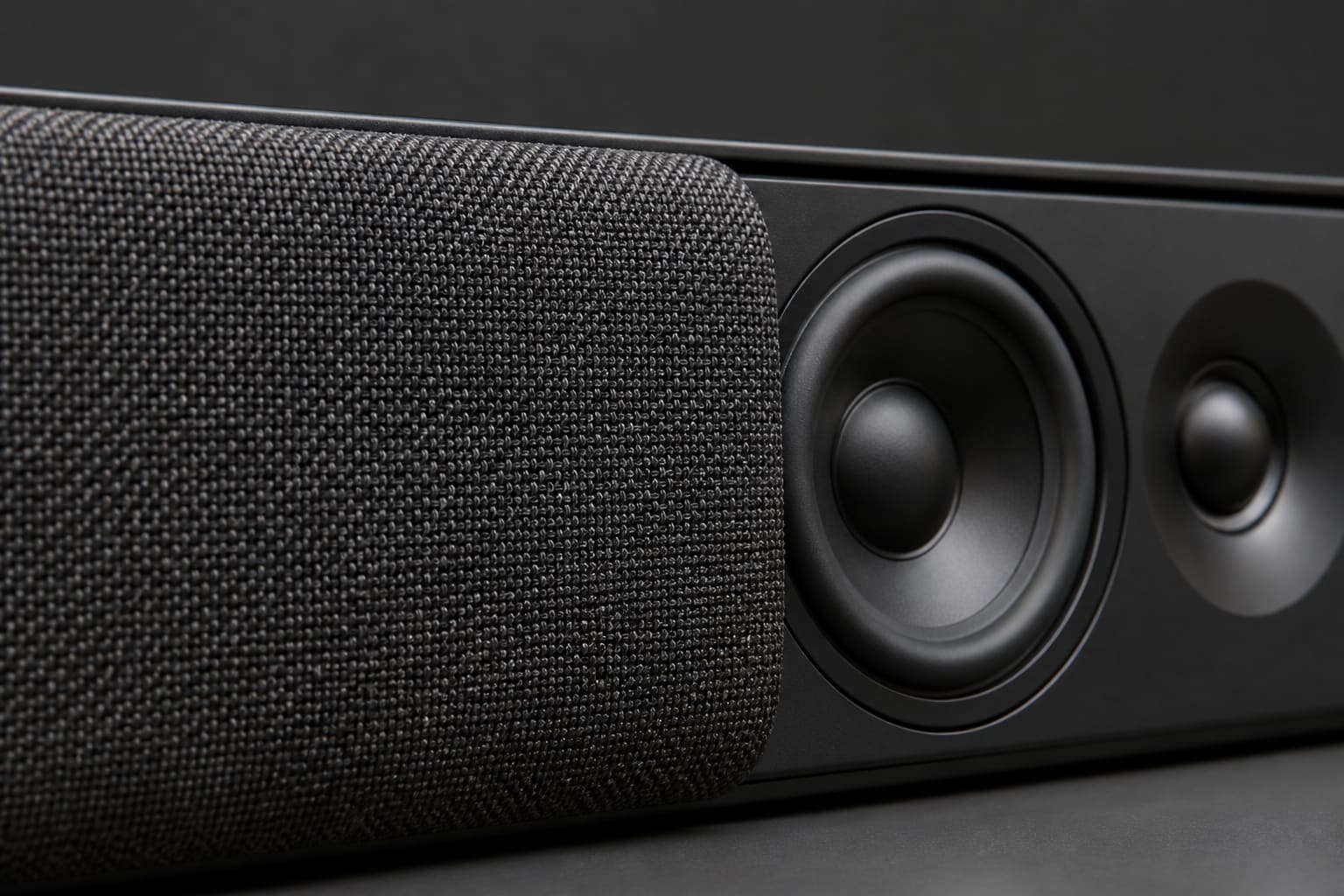 Soundbar with wireless subwoofer in a living room setup